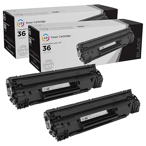 LD Products Compatible Toner Cartridge Replacement for (2-Pack, Black) HP 36A CB436A for use in HP LaserJet Printers M1522n MFP, M1522nf MFP, P1505