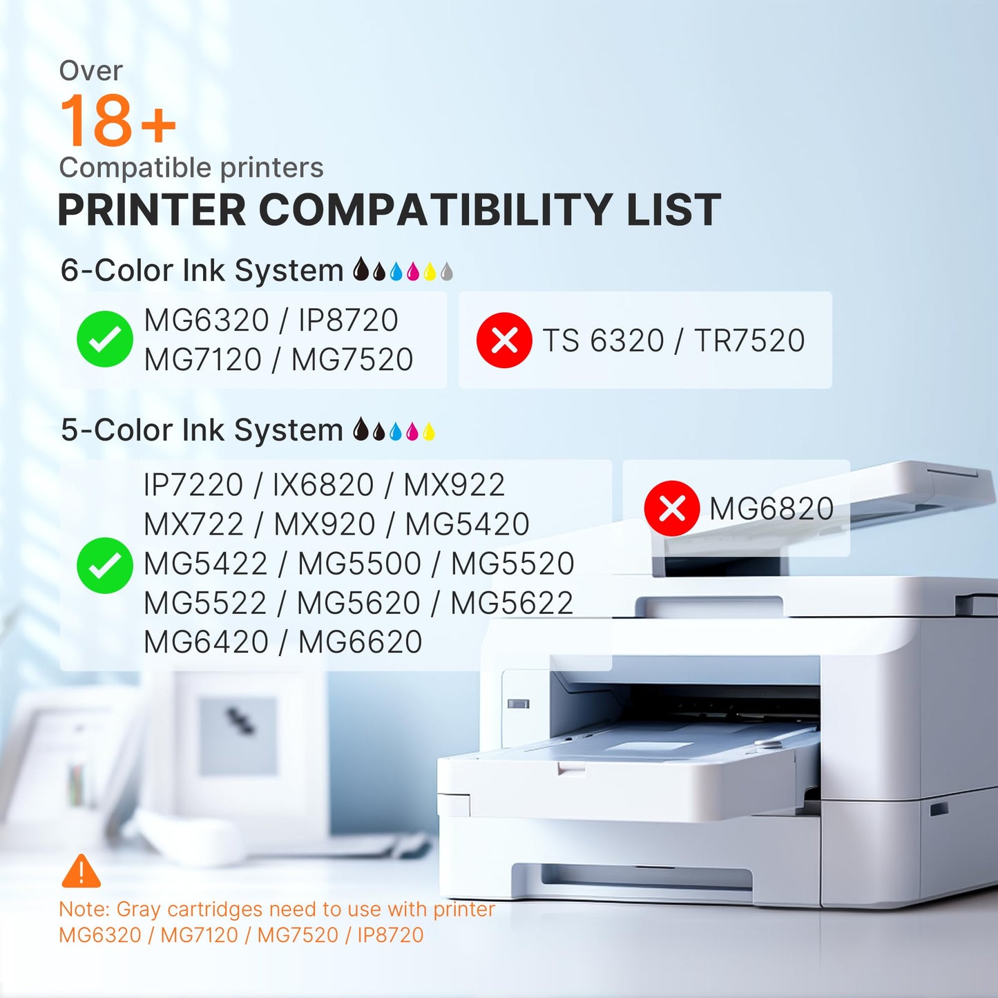 250XL 251XL Ink Cartridge for Canon PGI-250XL CLI-251XL for MX922 (15 Pack)