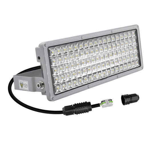 Kekeou 100W LED Flood Lights Outdoor 14000LM Arena Lights 6500K Stadium Lights IP67 Waterproof Exterior Parking Lot Light for Basketball Court Yard