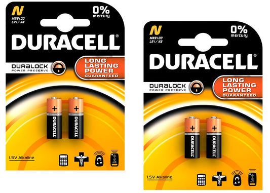 Duracell MN9100/E90/LR1 Medical Battery 1.5 V Card 2 Size N - 2 Count, 2 Pack - 4 Batteries Total,2 Count (Pack of 2)
