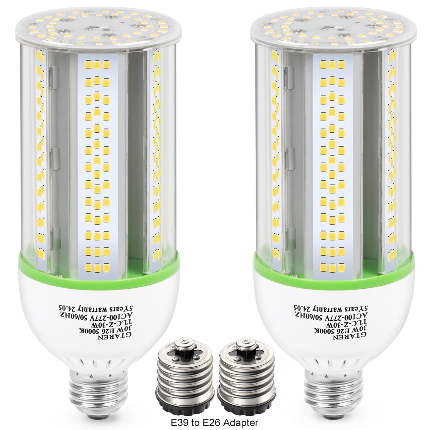 GTAREN 30W LED Corn Light Bulb,300W Equivalent,5000K Daylight,E26/E39 Base,4200 Lumens - Replace CFL/HPS/HID Lamp,for Home,Basement,Backyard,Shop,Barn