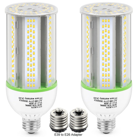 GTAREN 30W LED Corn Light Bulb,300W Equivalent,5000K Daylight,E26/E39 Base,4200 Lumens - Replace CFL/HPS/HID Lamp,for Home,Basement,Backyard,Shop,Barn