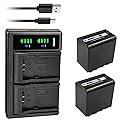 Kastar 2-Pack AG-VBR89G Battery and LTD2 USB Charger Compatible with Panasonic HC-X2 4K Camcorder, Panasonic HC-X20 4K Mobile Camcorder