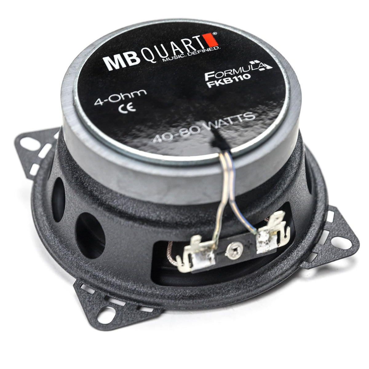 MB Quart Formula 4 Inch 80 Watt 2 Way Coaxial Car Audio Speaker Pair with Built in 1 Inch Tweeters for Vehicle Sound System, Black