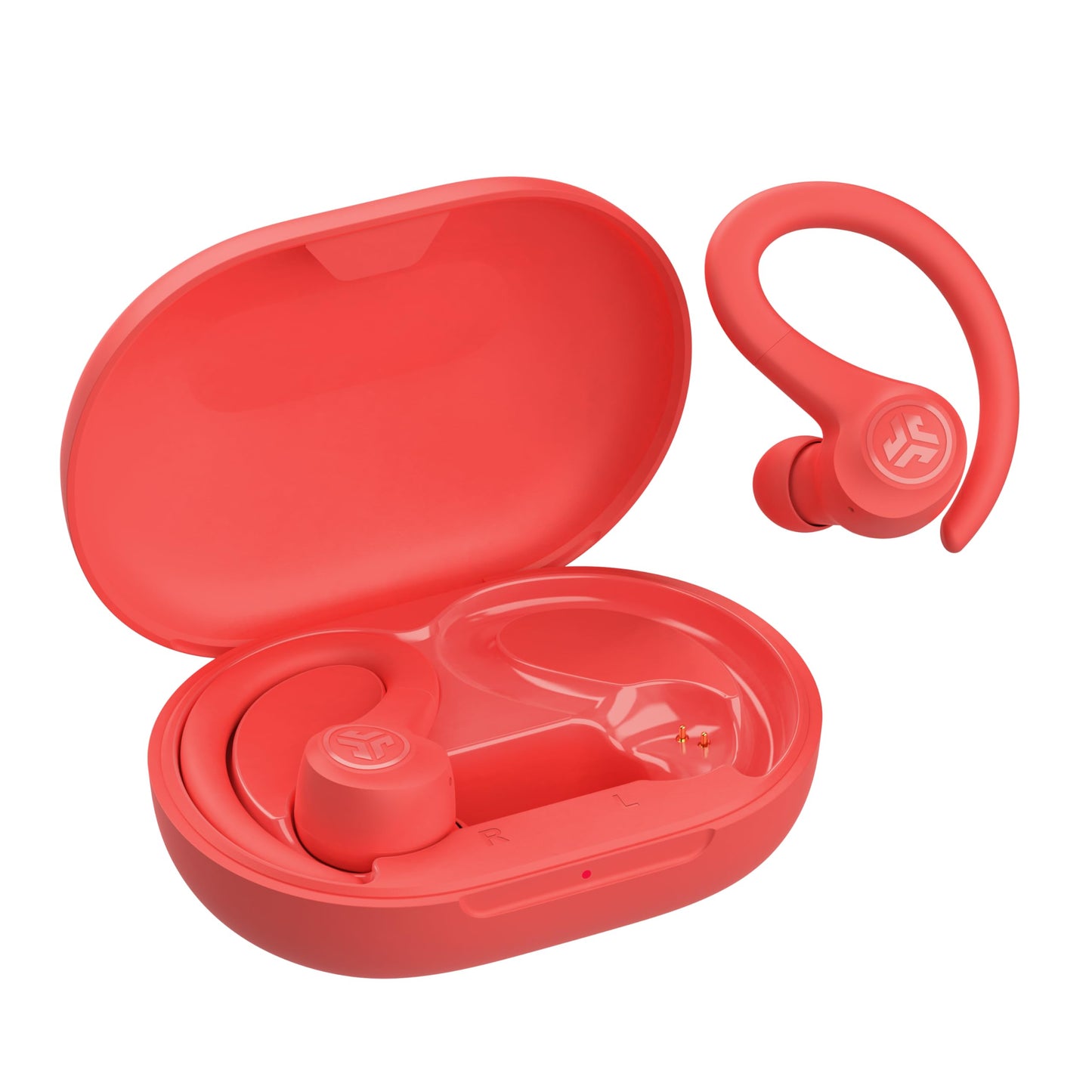 JLab, Go Sport+, True Wireless Workout Earbuds, Bluetooth Sport Earbuds, Clear Calling, Coral