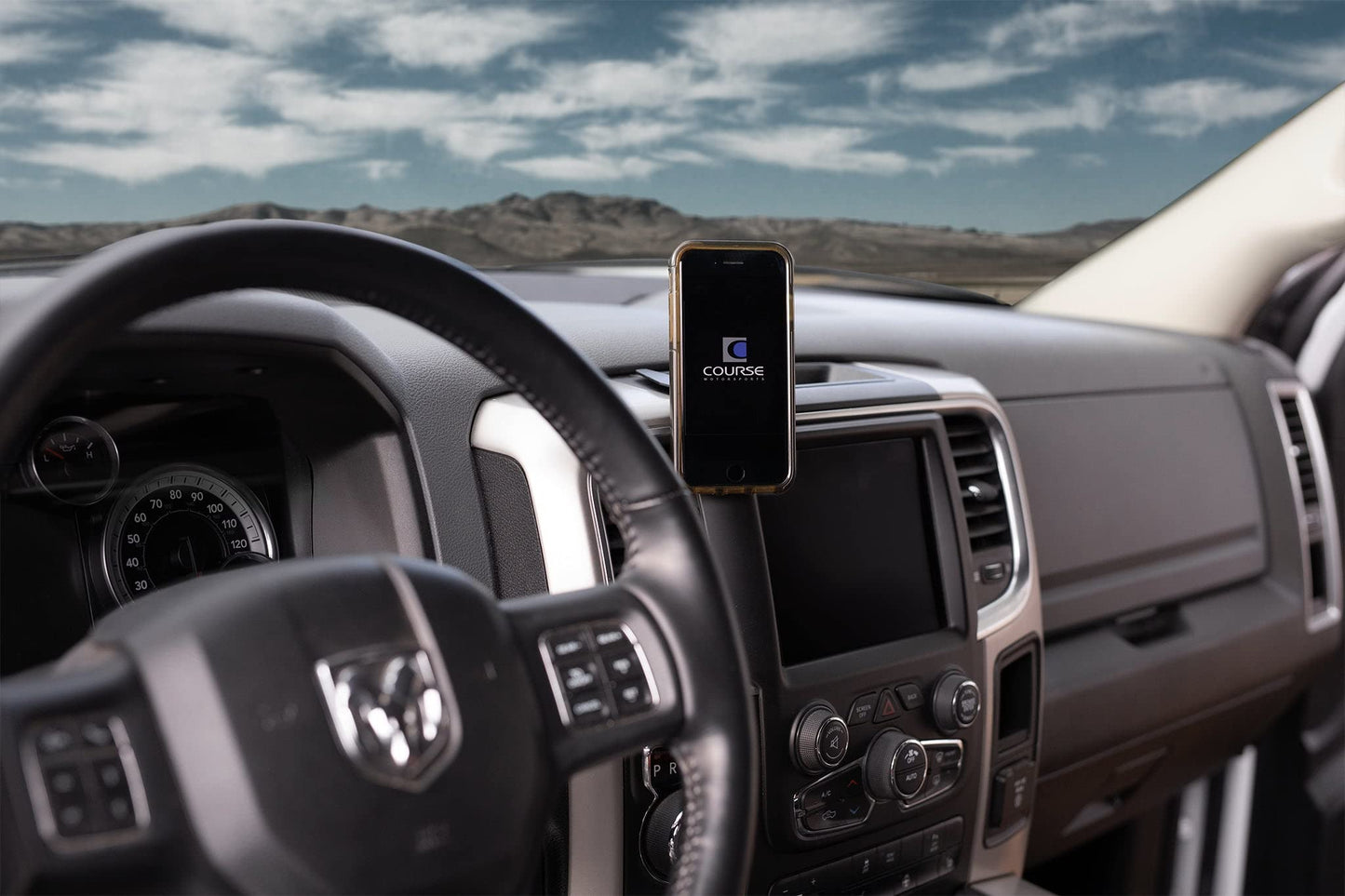 Course Motorsports Direct Fit Phone Mount - Dodge Ram (Classic Body) Compatible with All Phones - 1500/2500/3500/4500/5500 (2013-2018) Compatible