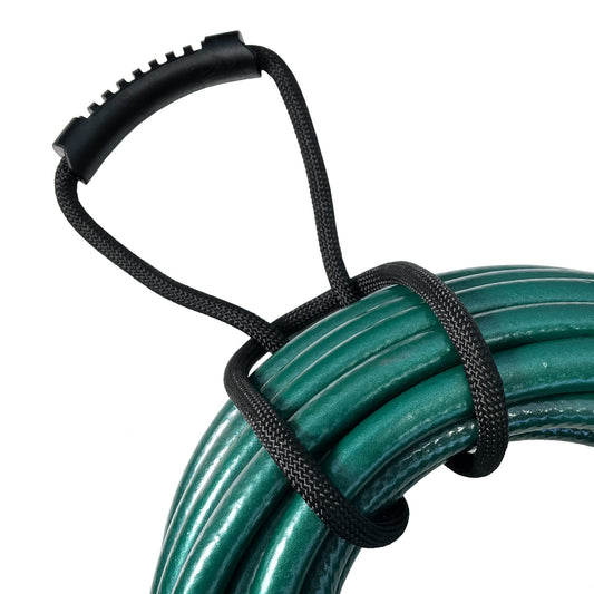 Loop-It Storage Straps by Wrap-It Storage - 24-inch (3-Pack) Black - Extension Cord Organizer, Vacuum Hose Holder, Shop Storage, Air or Water Hose
