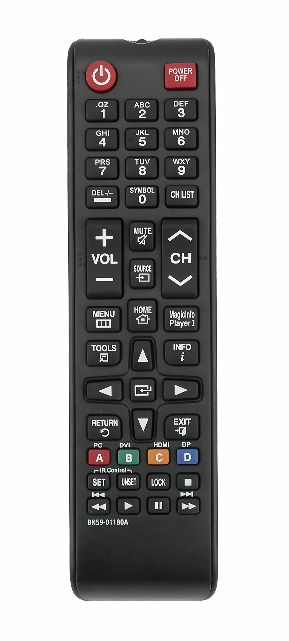 New BN59-01180A Replace Remote fit for Samsung LFD TV TM1240A DH40D DH48D DH55D DM32D DM40D DM48D EM65E EM75E DC32E DC40E DC48E DC55E DC32E-M DC40E-M