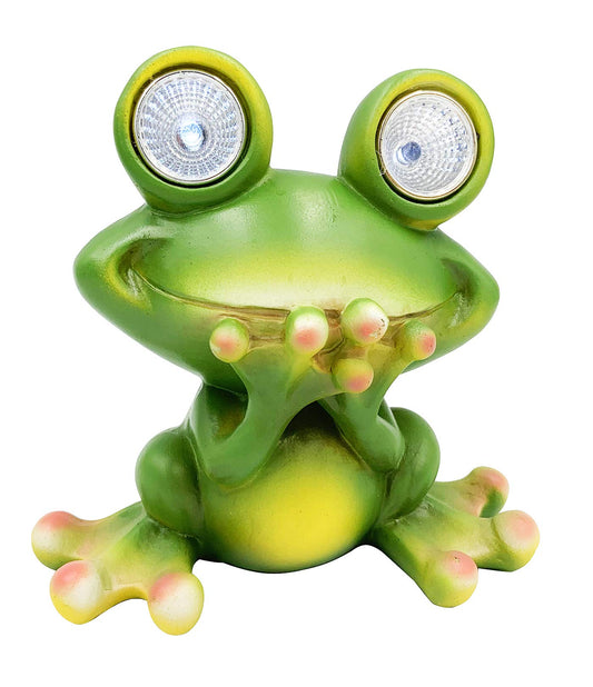 TIBLEN Solar Powered Frog Outdoor LED Garden Light Decor (Speak - NO)
