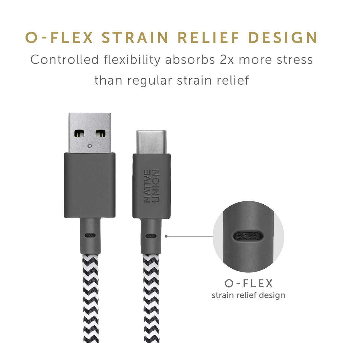 Native Union Belt Cable XL USB-A to USB-C - 10ft Ultra-Strong Charging Cable with Leather Strap for iPhone 18 Pro/Pro Max, iPhone Duo, Galaxy S26/S25