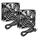 ALMOCN 2PCS EC Case Fan EC Brushless Cooling Fan Dual Ball Bearing AC 110V 115V 120V 220V 240V EC Axial Fan for DIY Cooling, Router, Computer Case, 80
