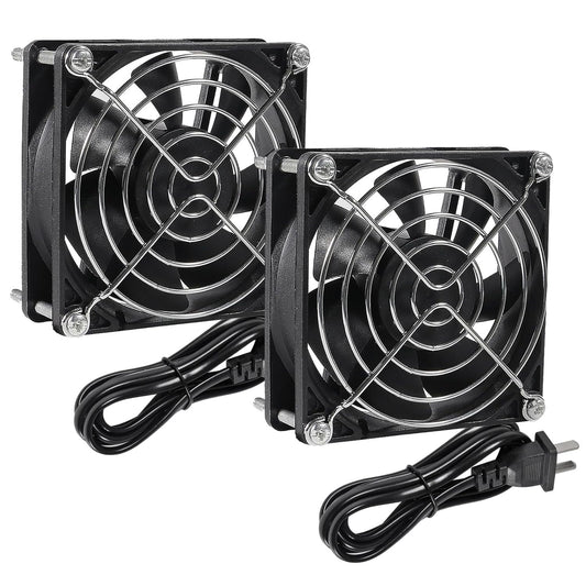 ALMOCN 2PCS EC Case Fan EC Brushless Cooling Fan Dual Ball Bearing AC 110V 115V 120V 220V 240V EC Axial Fan for DIY Cooling, Router, Computer Case, 80