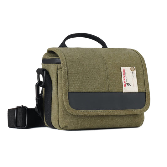 Besnfoto Camera Bag Small Crossbody Camera Shoulder Bag Purse Waterproof Canvas Cute Compact Camera Messenger Bag Case for Mirrorless DSLR SLR Women