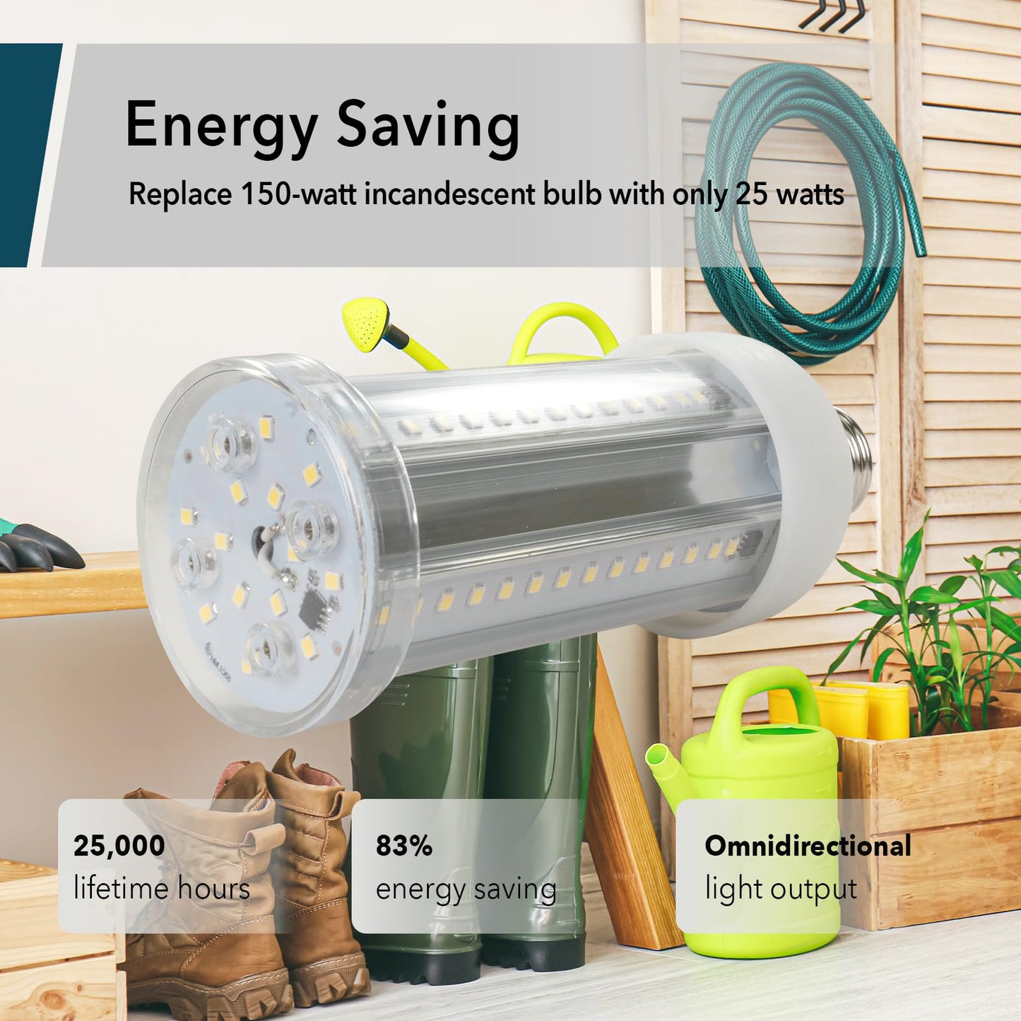 GT-Lite 2500 Lumen LED Corn Cob Bulb, 25W Daylight 5000K