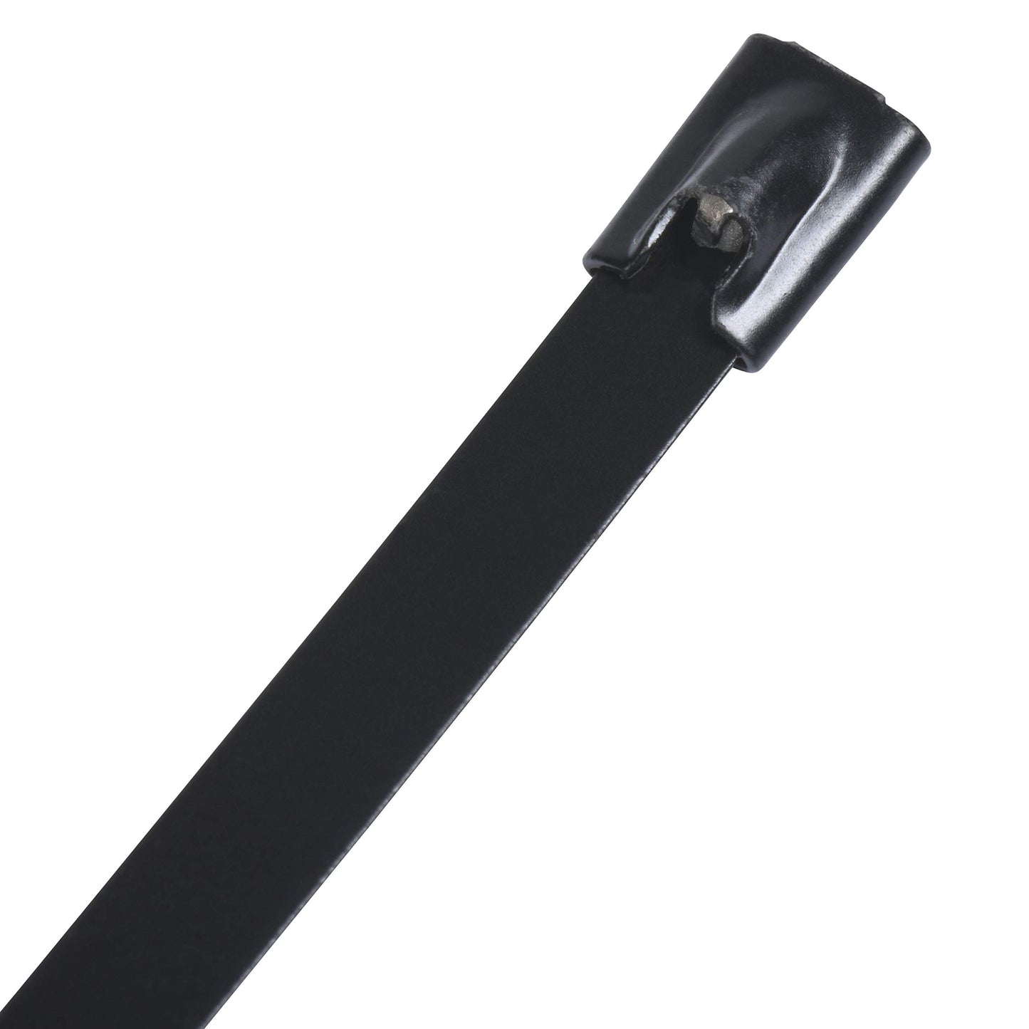 Supreme Cable Ties 8 Supreme Black Polyester Coated 316 Stainless Steel Cable Zip Ties, 300 lb, (100 Piece)