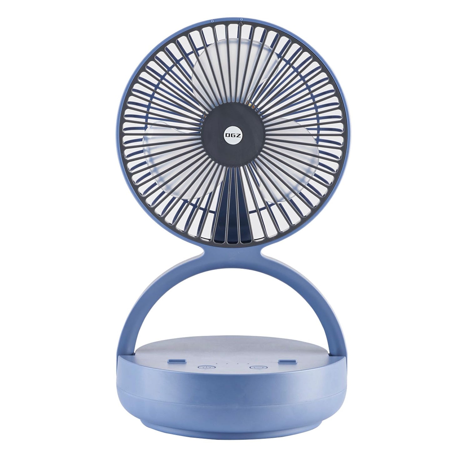 OGZ Portable Fan for Travel I 7 Inch Small Desk Fan Rechargeable Air Circulator I 180° Oscillating Personal Fan For Beside Office Desktop RV Dorm