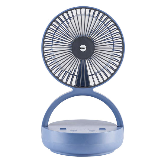 OGZ Portable Fan for Travel I 7 Inch Small Desk Fan Rechargeable Air Circulator I 180° Oscillating Personal Fan For Beside Office Desktop RV Dorm