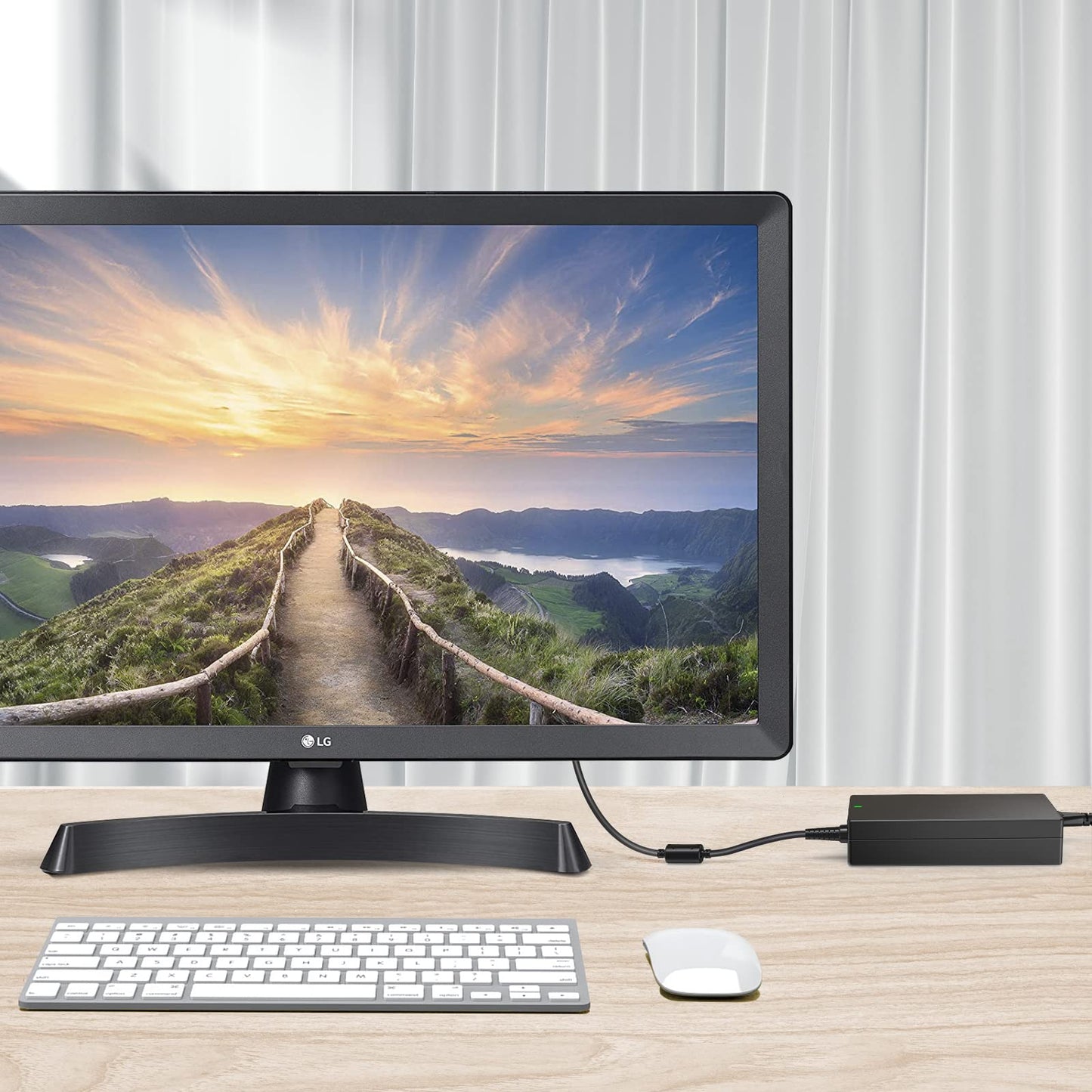 Powseed 10 Ft Power Cord 19V AC Adapter for LG Electronics 19" 20" 22" 23" 24" 27" 29" 32" 34" LCD LED Monitor Widescreen HDTV Flatron IPS236V…