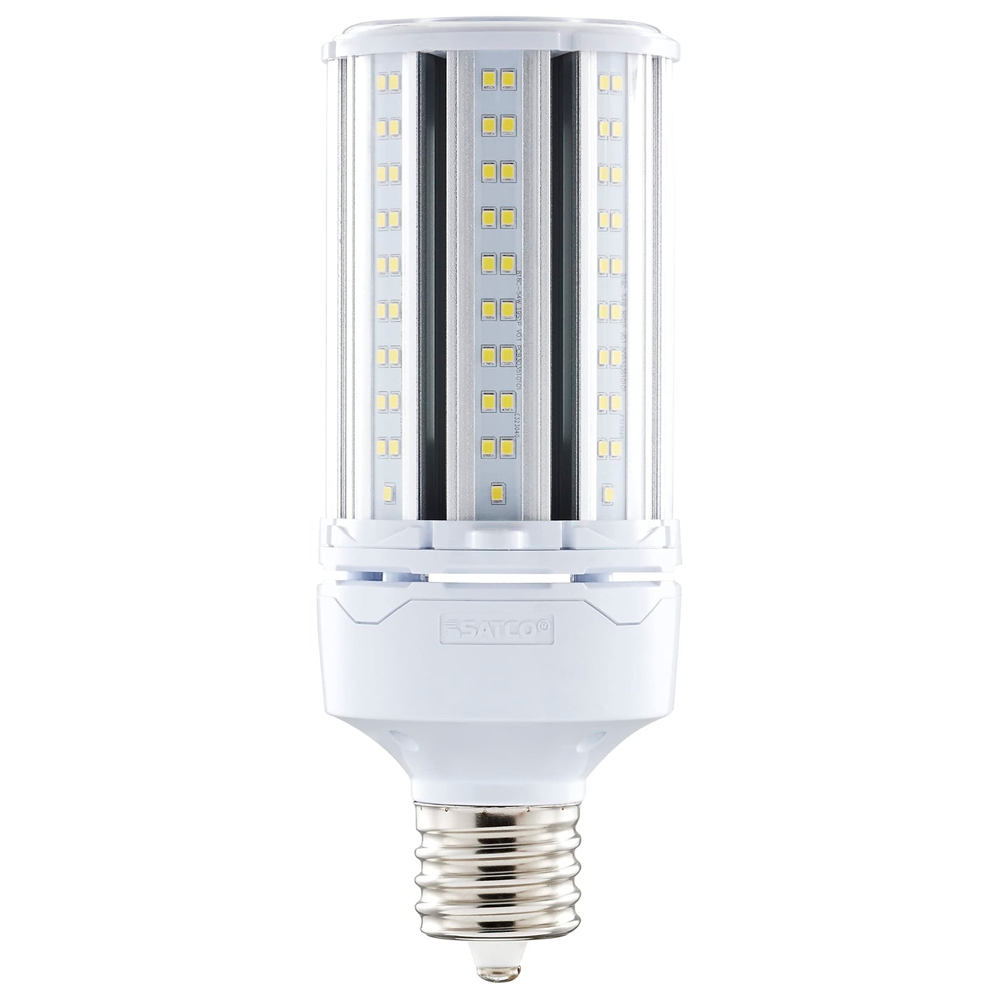 Satco S49394 Hi-Pro High Lumen LED Corncob Light Bulb, HID Replacement, 54 Watts, 5000K White, 7452 Lumen, 120-277V, Damp Location, Non-Dimmable