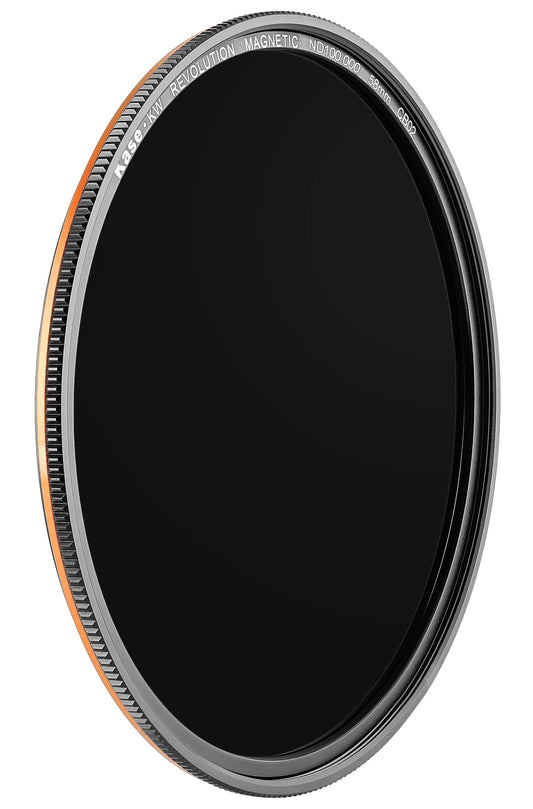 Kase Wolverine Revolution 58mm Magnetic ND100000 16.5 Stop Shockproof Tempered Optical Glass Filter w Orange Ring & Adapter