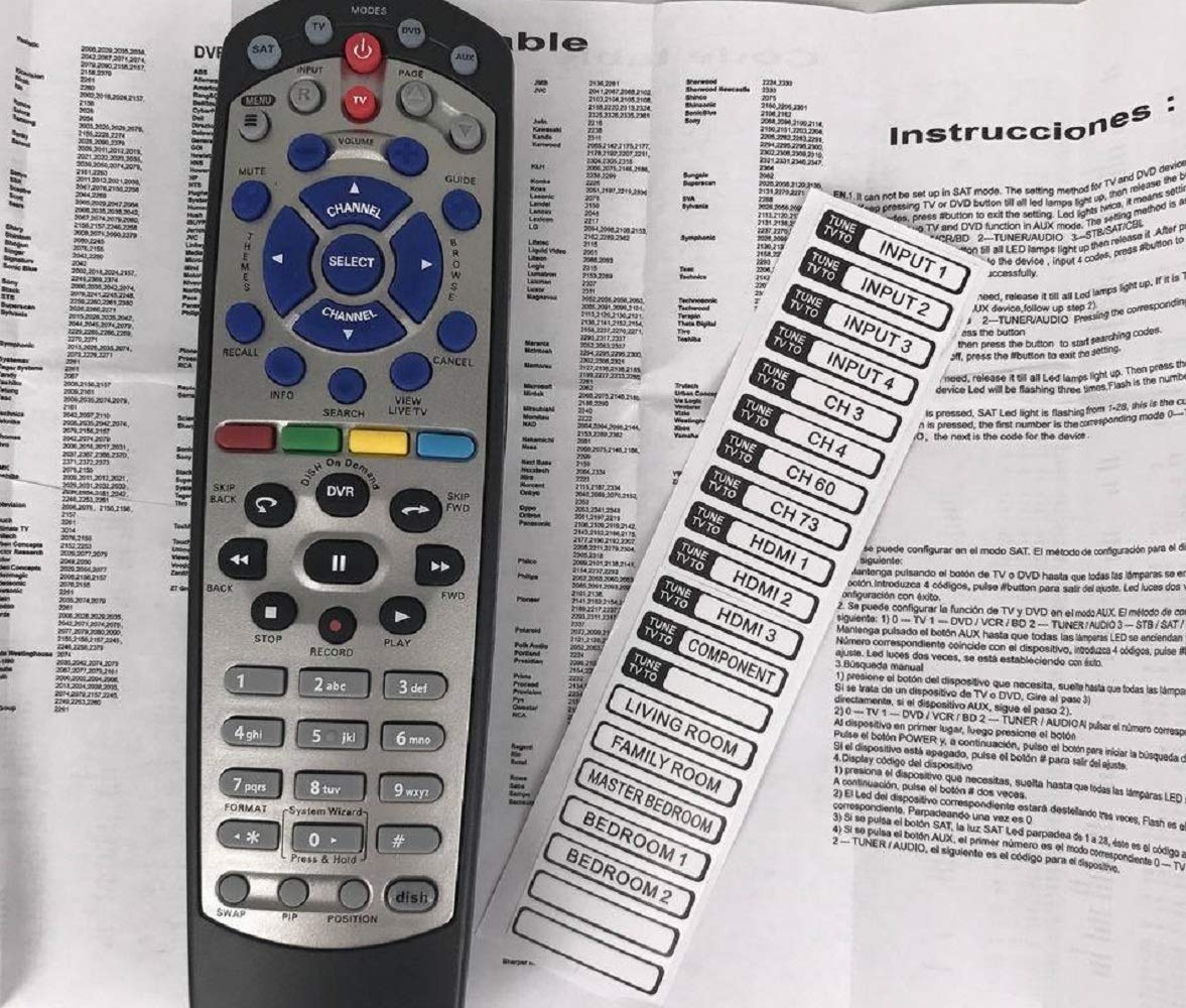 Dish Network 20.1 IR Remote Control TV1