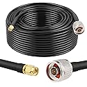 MOOKEER RG58 N Male to SMA Male Cable - 100FT Low Loss SMA to N Cable 50 Ohm for WiFi Router,GPS Receiver,Antenna,Signal Booster Use