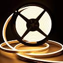 Lamomo LED Neon Lights, 12V Warm White Dimmable LED Strip Lights, 16.4ft/5m Waterproof LED Neon Rope Lights, Silicone 3000K Neon LED Strip for Bedroom