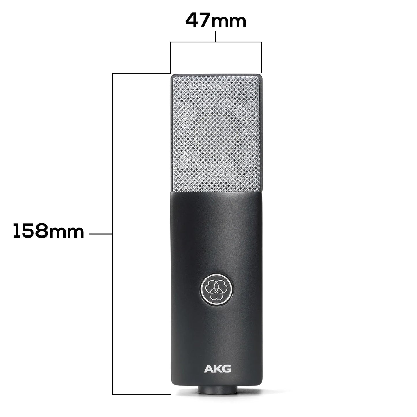 AKG C104 Professional Large Diaphragm Cardioid Condenser Microphone - XLR Studio Mic for Podcasting, Streaming, Broadcasting & Music Recording, Low