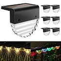 Melunar Solar Deck Lights, 6 Pack Waterproof LED Solar Step Light Outdoor, Fence Lights Solar Powered for Outside, Garden, Patio, Stairs,Yard,10