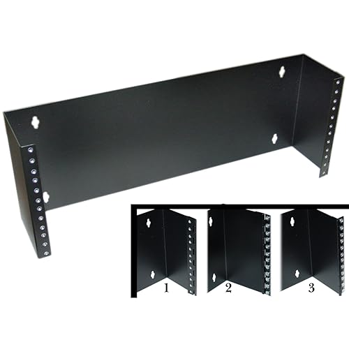 4U Hinged Wall Mount Patch Panel Bracket - 19" Patch Panel Swing Rack for Shallow Network Equipment, 6 Inch Deep, Dimensions: 7 (H) x 19 (W) x 5.8 (D)