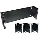 4U Hinged Wall Mount Patch Panel Bracket - 19" Patch Panel Swing Rack for Shallow Network Equipment, 6 Inch Deep, Dimensions: 7 (H) x 19 (W) x 5.8 (D)