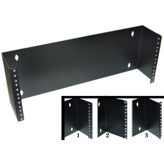 4U Hinged Wall Mount Patch Panel Bracket - 19" Patch Panel Swing Rack for Shallow Network Equipment, 6 Inch Deep, Dimensions: 7 (H) x 19 (W) x 5.8 (D)