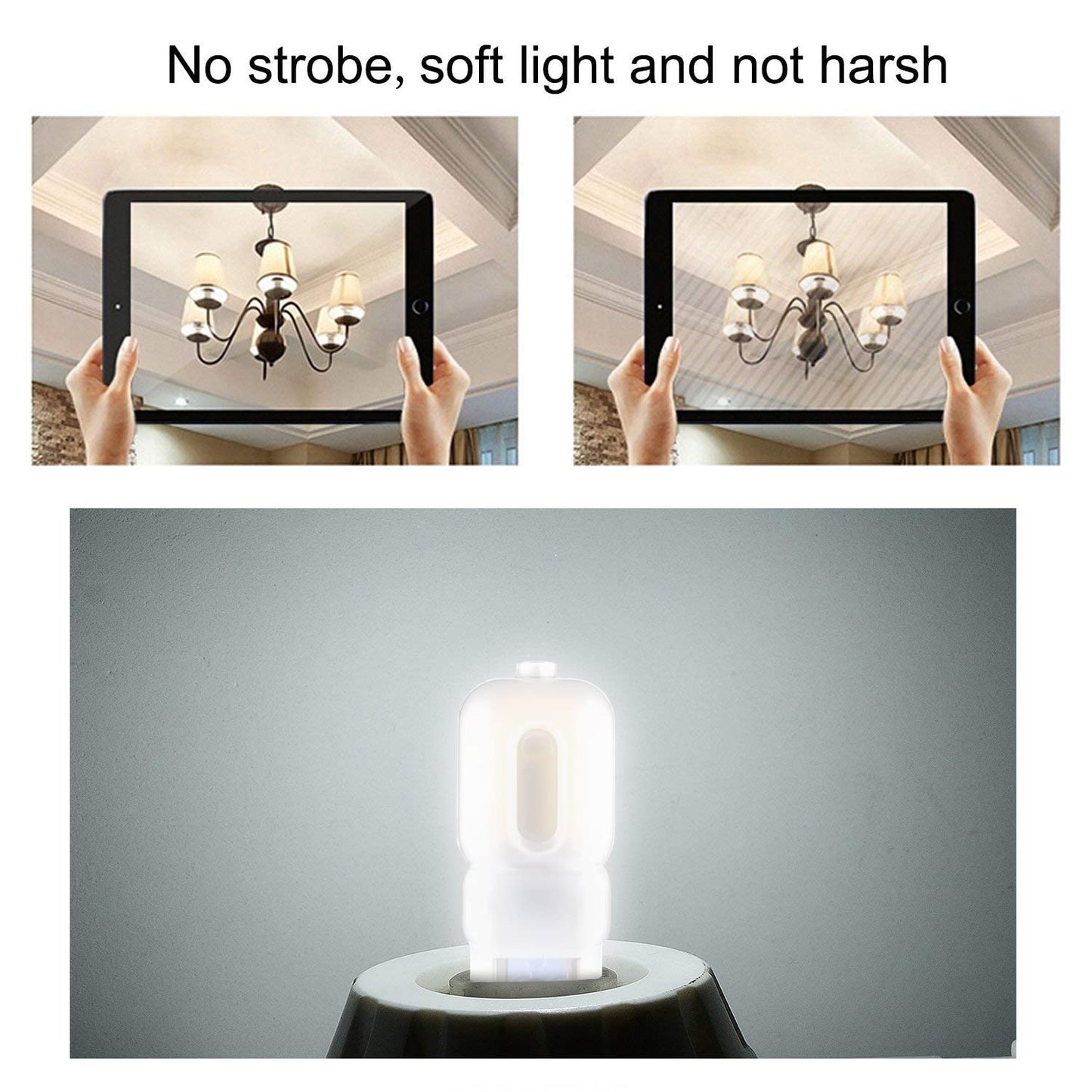 Sriomny G9 LED Bulb 2W Equivalent to 20?25W Halogen lamp 10-Pack T4 G9 Warm White 3000K 120V G9 Base, Crystal Chandelier, 360°Omni-Directional