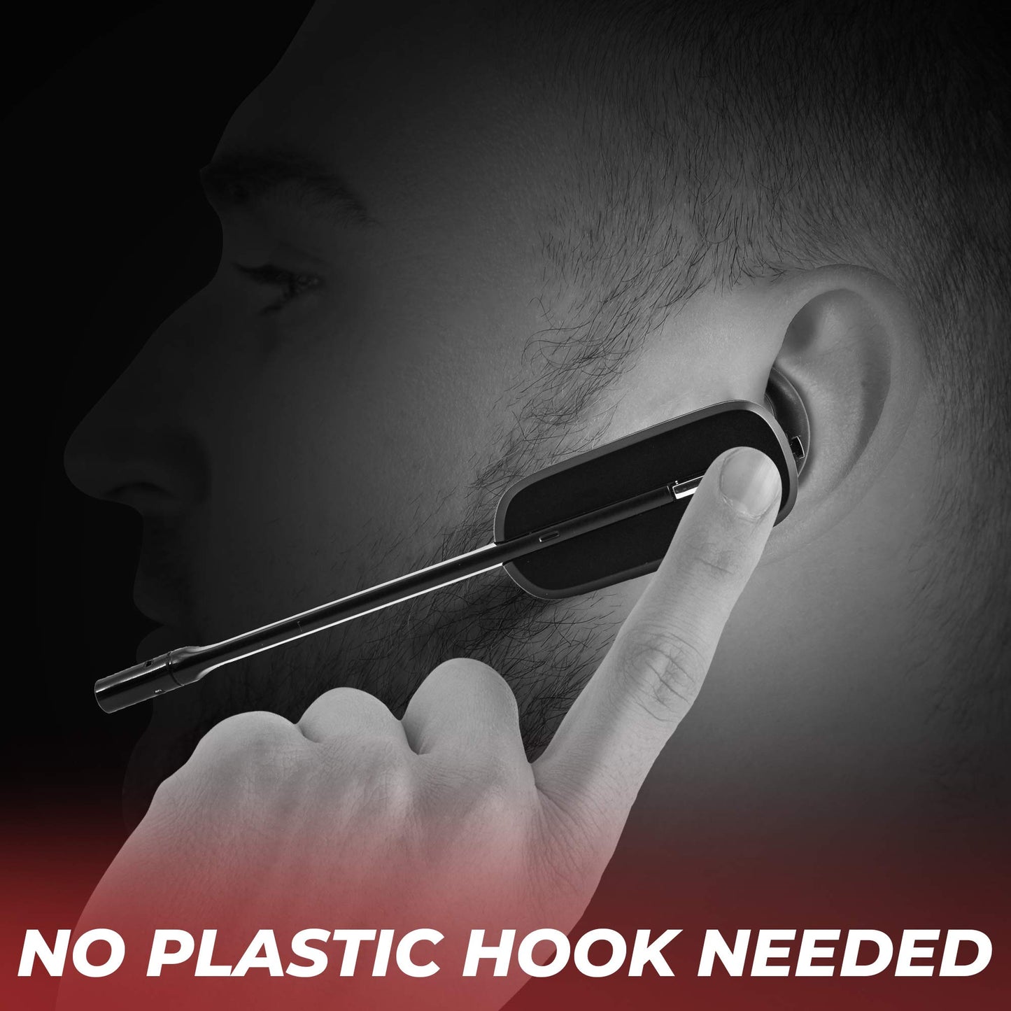 CHOCKALOTTA Eartip Adapter and Silicone Hook Eartips Compatible with Plantronics Poly CS540 / W440 / W740 / WH500 Headsets (1-Pack Adapter + 3 Pcs