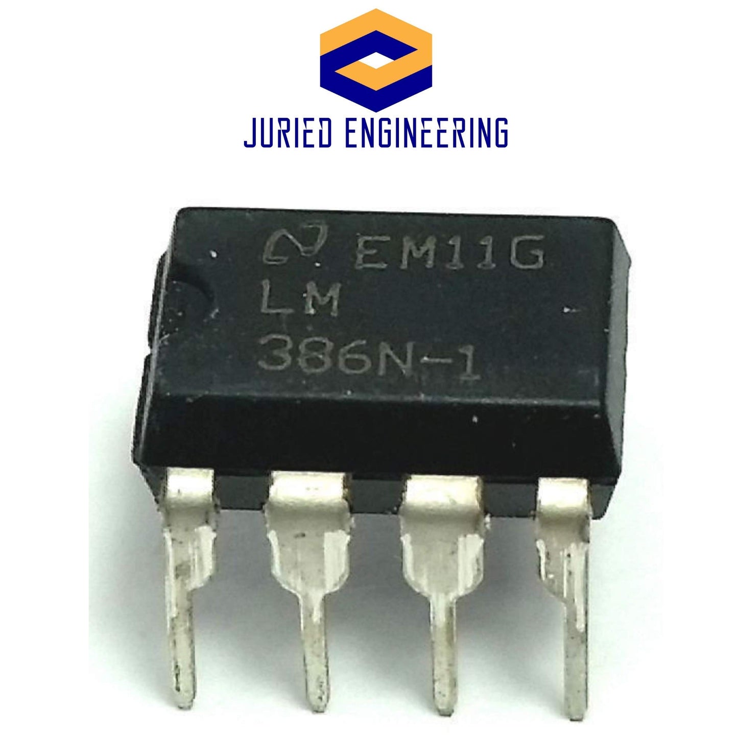 Juried Engineering LM386N-1 LM386 Wide Input Voltage Low Power Audio Amplifier with Internal Gain DIP-8 Breadboard-Friendly (Pack of 5)