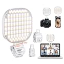 142 LED Selfie Light for Phone, Eagerey High Power Rechargeable Clip Fill Light Portable with 3 Light Modes 10 Brightness Levels Color Set for Phone