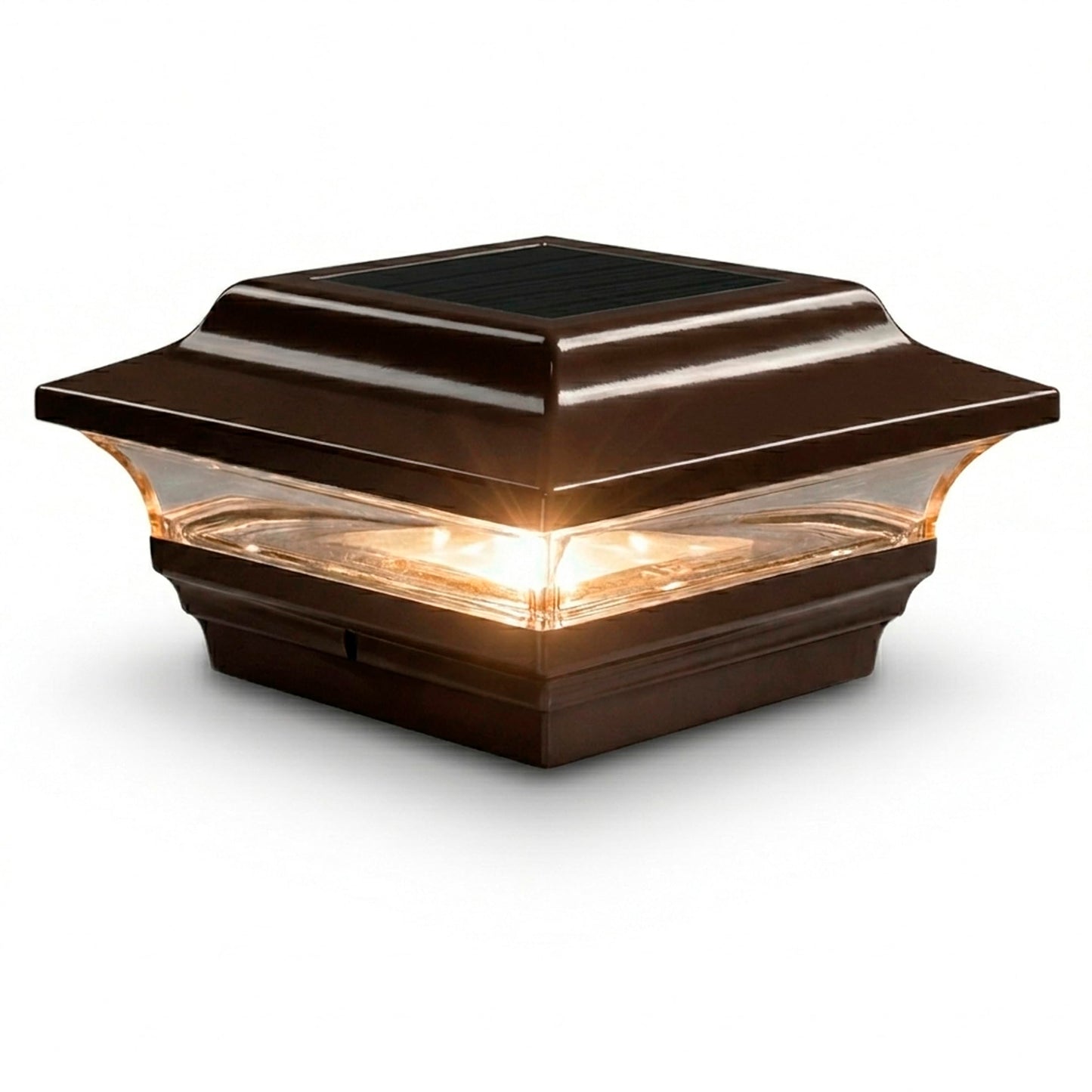 Classy Caps SL211R Aluminum Imperial Solar Post Cap, 4" x 4", Bronze