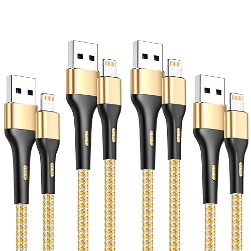 iPhone Charger 4Pack 7inch, [Apple MFi Certified] Short Lightning Cable 7inch, iPhone Charging Cord Fast Charging Cable for iPhone 13 12 Pro Max Mini…