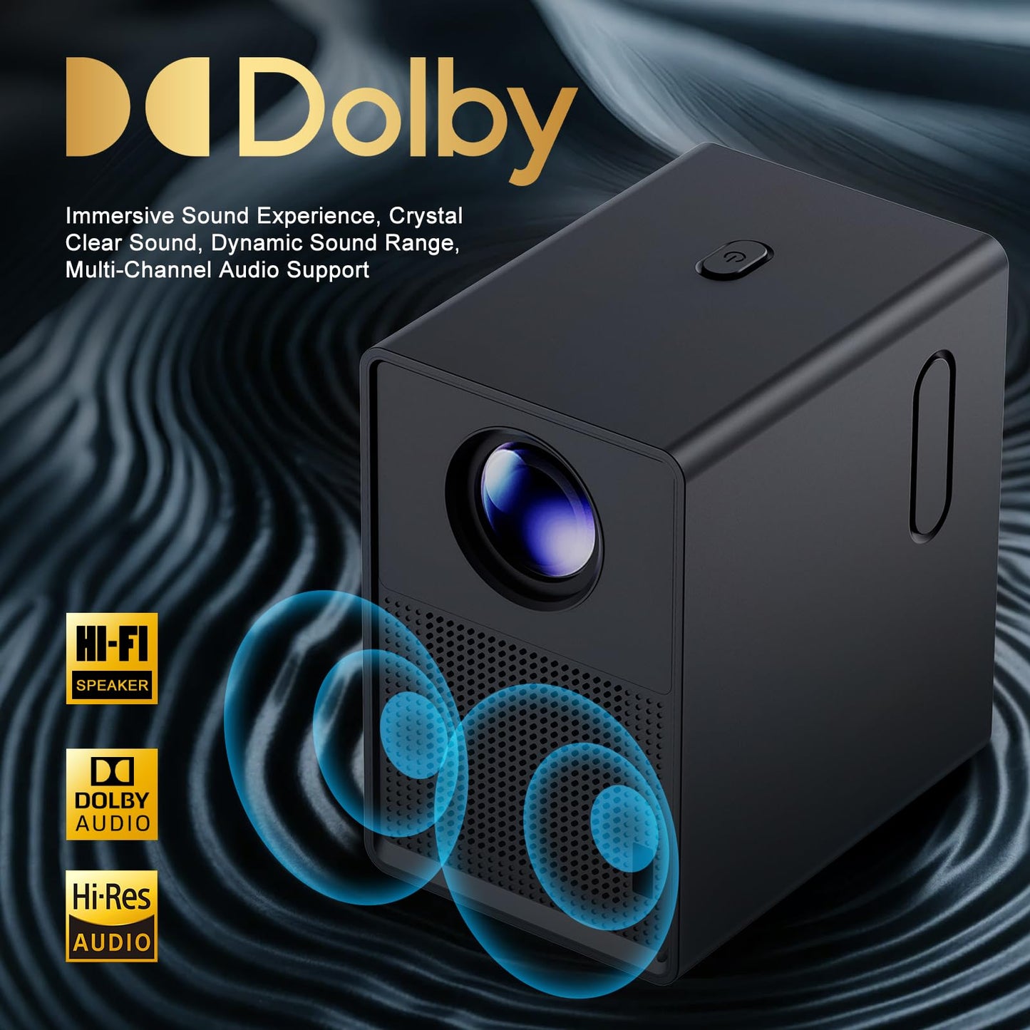 ?Official Licensed Google TV?4K Smart Projector with WiFi and Bluetooth : Unlimited Access to Streaming Apps, 1200 ANSI, Dolby Audio, 80% Zoom, 300"