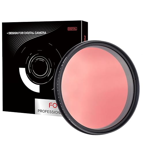 Fotga 72mm Six-in-One Adjustable Variable Infrared Filter IR Pass X-Ray Lens Filter 530nm to 650nm 680nm 720nm 750nm Lens Filter for DSLR Camera