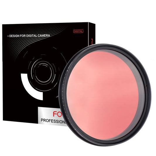 Fotga 72mm Six-in-One Adjustable Variable Infrared Filter IR Pass X-Ray Lens Filter 530nm to 650nm 680nm 720nm 750nm Lens Filter for DSLR Camera