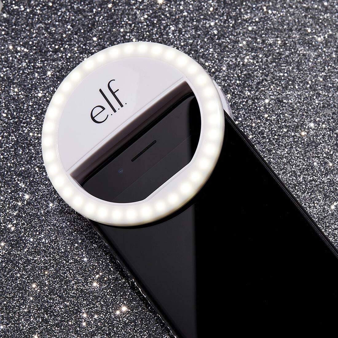 e.l.f. Glow On The Go Selfie Light, Ring Light for Phone, 36 Bulbs, 3 Brightness Levels, Illuminates, Highlights, Creates On-The-Go Photo Studio, 2X