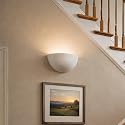 Lucande 11" Paintable Plaster Wall Sconce Light, White Half Moon Wall Light Fixture with Indirect Uplight, Modern Indoor Wall Lighting Lamp, Wall