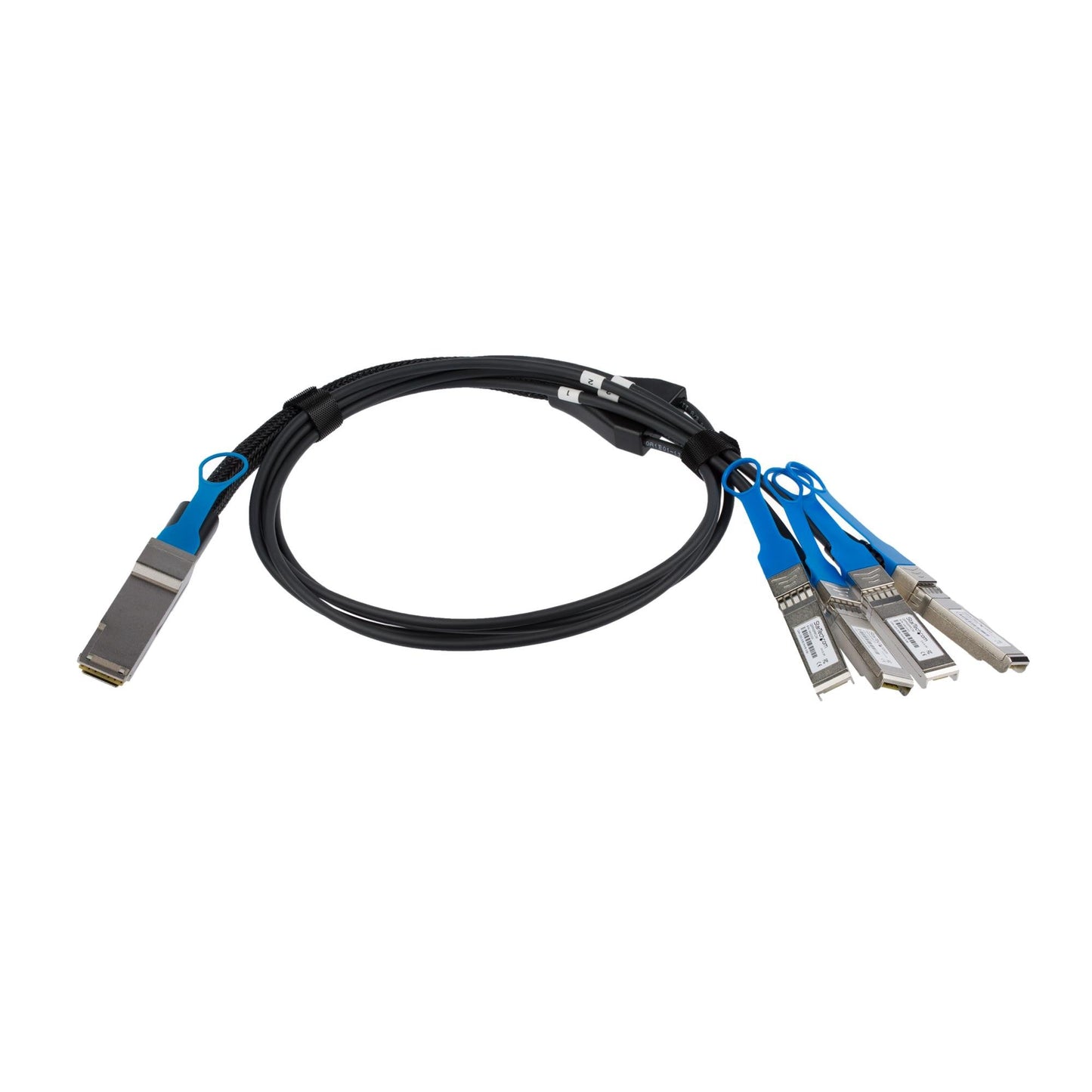 StarTech.com MSA Uncoded Compatible 1m 40G QSFP+ to 4x SFP+ Direct Attach Breakout Cable Twinax - 40GbE QSFP+ to 4x SFP+ Copper DAC 40 Gbps Low Power