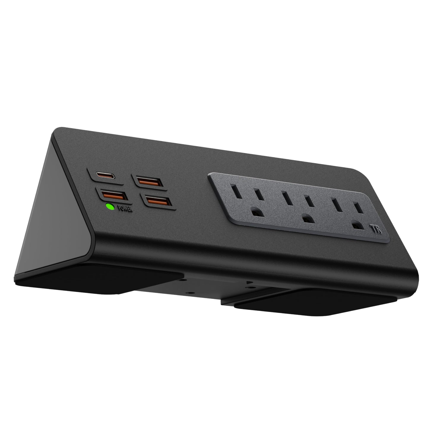 Desk Edge Mount Power Outlets with USB Charge Ports