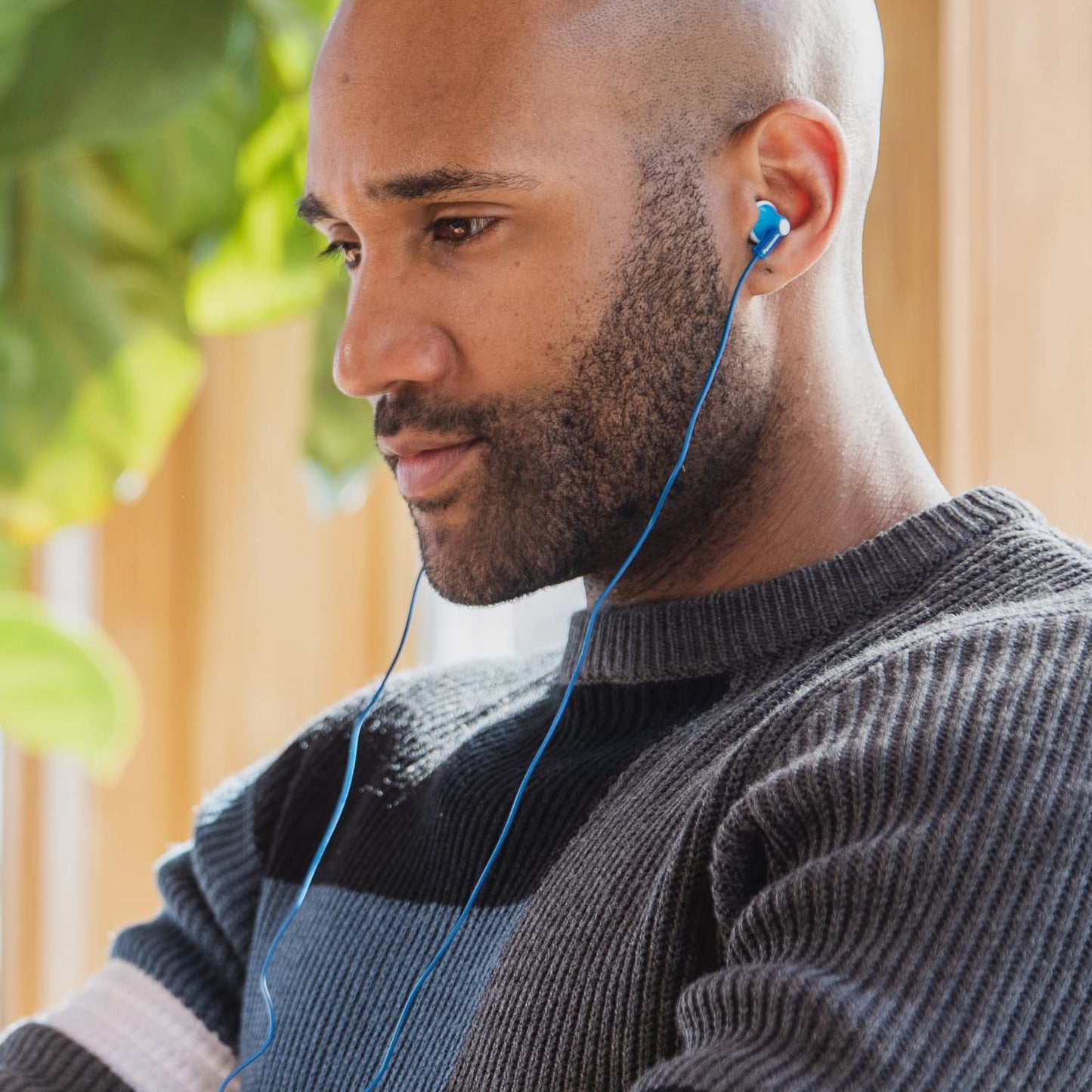 Panasonic ErgoFit In-Ear Earbud Headphones RP-HJE120-A (Blue) Dynamic Crystal-Clear Sound, Ergonomic Comfort-Fit