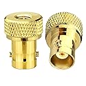 TUOLNK 2PCS SMA to BNC Coax Connector, SMA Male to BNC Female RF Coax Adapter, Low Loss Gold Plated Coaxial Connector for Two Way Radio, Walkie Talkie