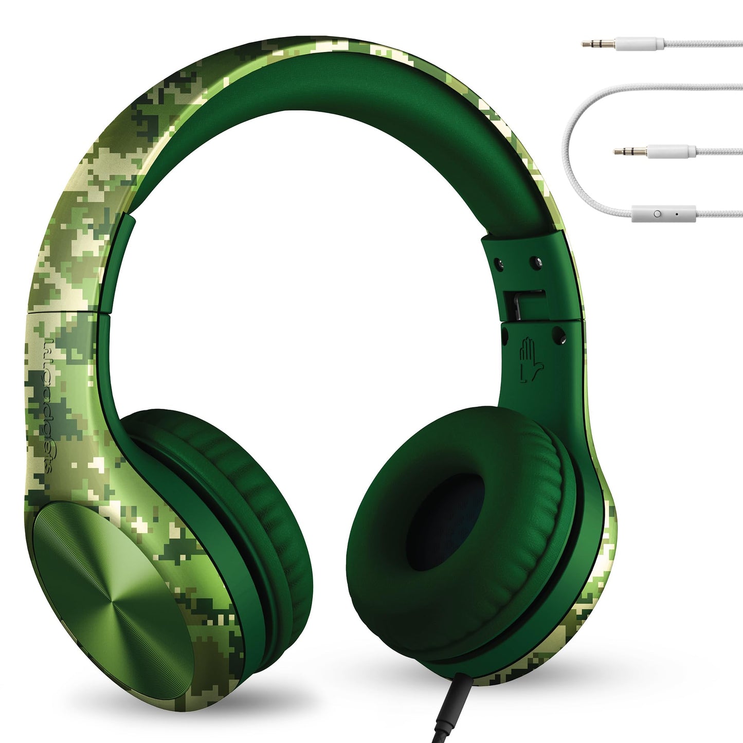 LilGadgets Connect+ Pro Wired Kids Headphones for School with Microphone, Volume Limiting Over-Ear Headset with Cord, SharePort Technology & SoftTouch