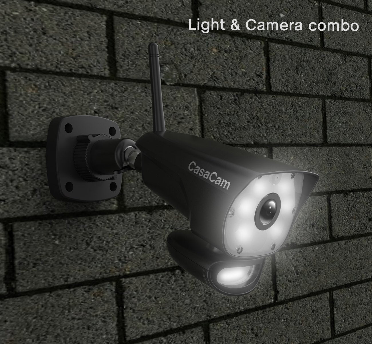 CasaCam GuardianCam Air | AC Powered 720p Spotlight Camera for VS1002 and VS802 Wireless Security System, Add-on Camera, Weather Proof, Two-Way Audio