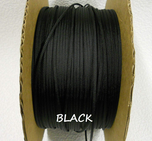 Techflex PTN0.25BK25 Flexo PET General Purpose 1/4-inch Cable Sleeve, Black, 25 Foot